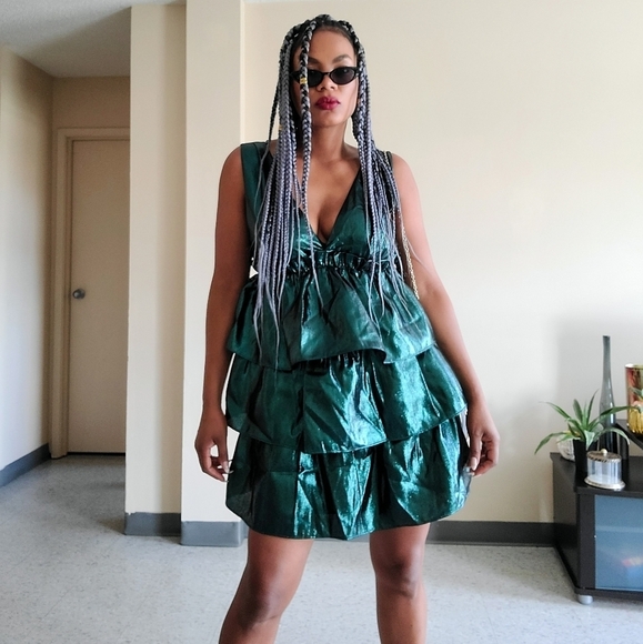 ZARA TIER PARTY DRESS, FITS M - Picture 2 of 15